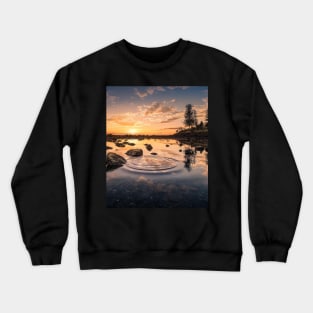 Calm lake landscape Crewneck Sweatshirt